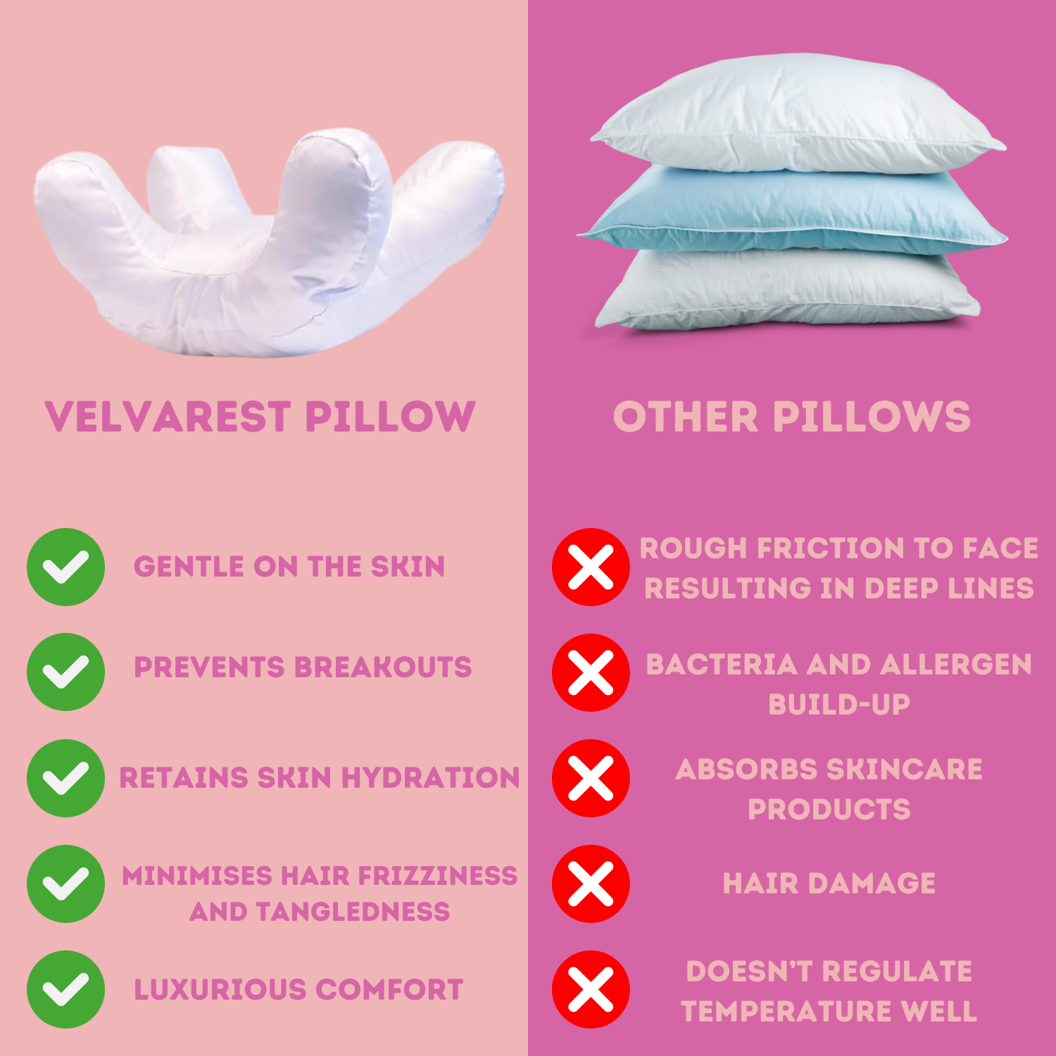 VelvaRest Beauty Pillow + Pillowcase